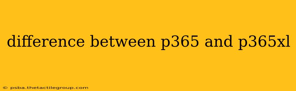 difference between p365 and p365xl