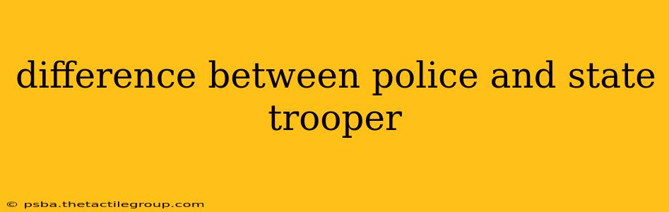 difference between police and state trooper