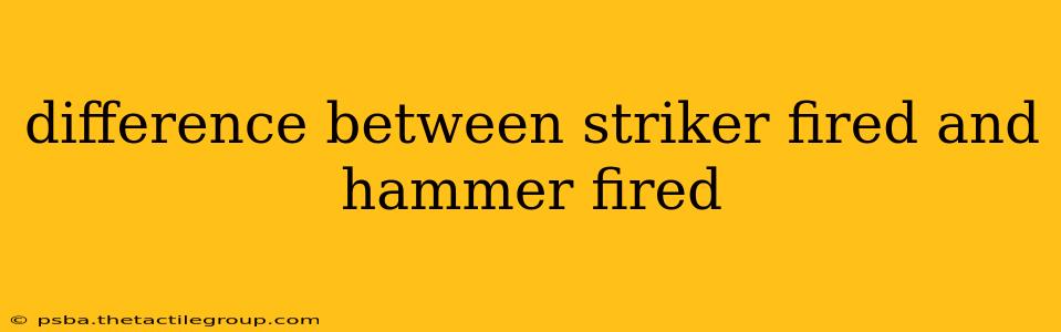 difference between striker fired and hammer fired