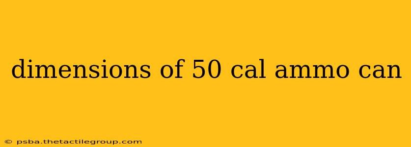 dimensions of 50 cal ammo can