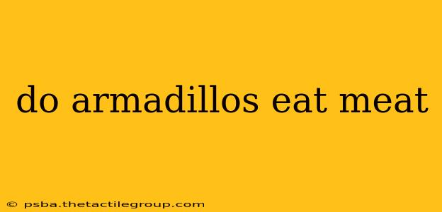 do armadillos eat meat