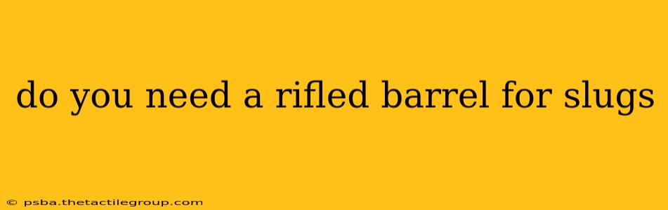 do you need a rifled barrel for slugs