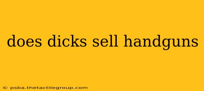 does dicks sell handguns