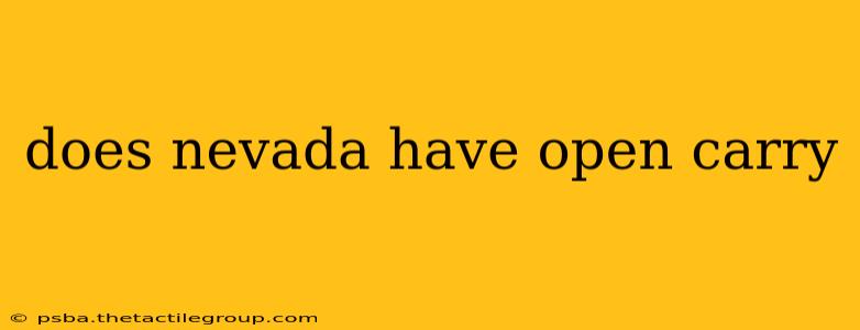 does nevada have open carry