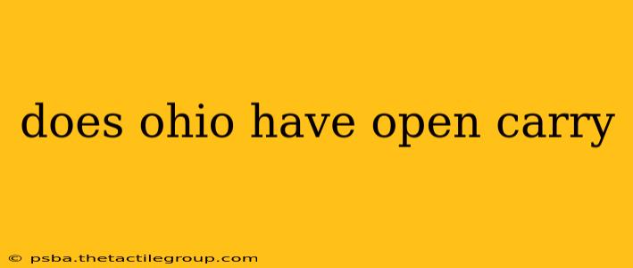 does ohio have open carry