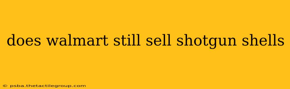 does walmart still sell shotgun shells