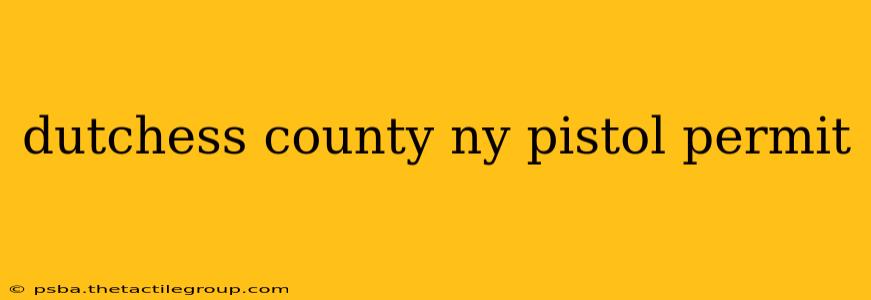 dutchess county ny pistol permit