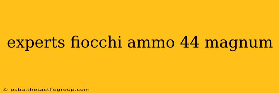 experts fiocchi ammo 44 magnum