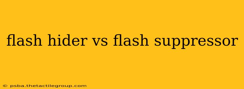 flash hider vs flash suppressor