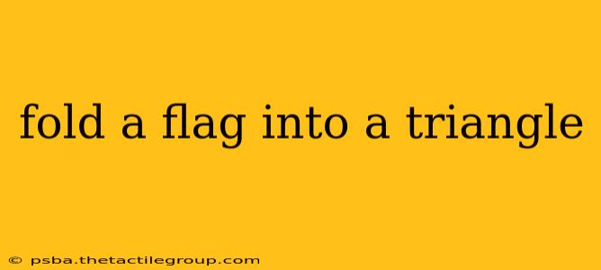 fold a flag into a triangle