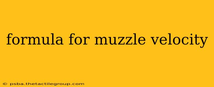 formula for muzzle velocity