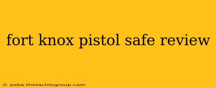 fort knox pistol safe review