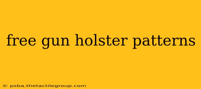 free gun holster patterns