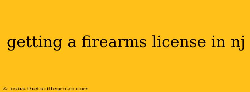 getting a firearms license in nj