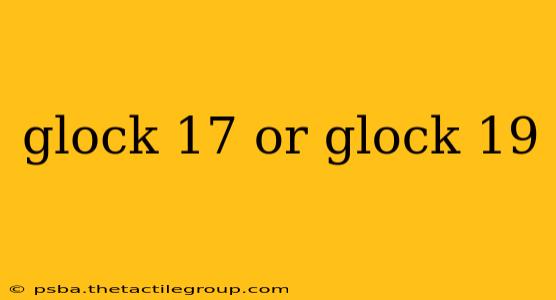 glock 17 or glock 19