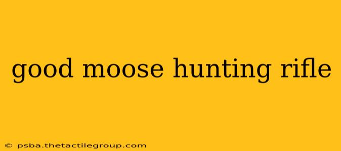 good moose hunting rifle