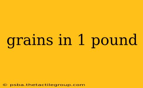 grains in 1 pound