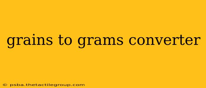 grains to grams converter