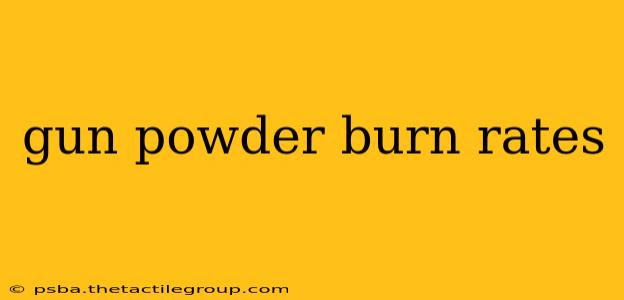 gun powder burn rates