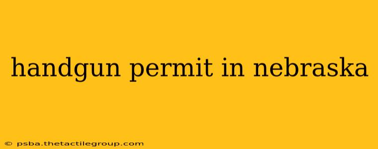 handgun permit in nebraska