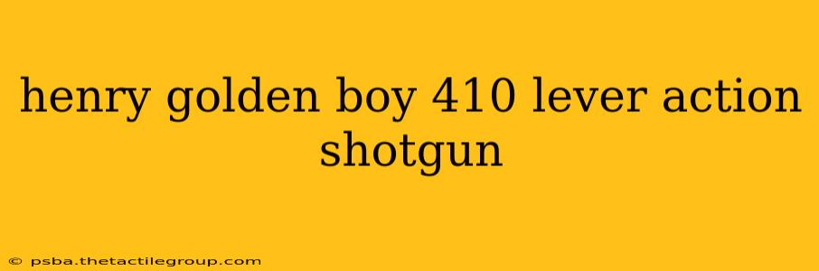 henry golden boy 410 lever action shotgun