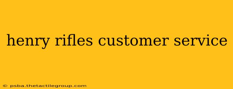 henry rifles customer service