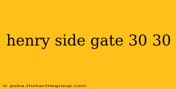 henry side gate 30 30