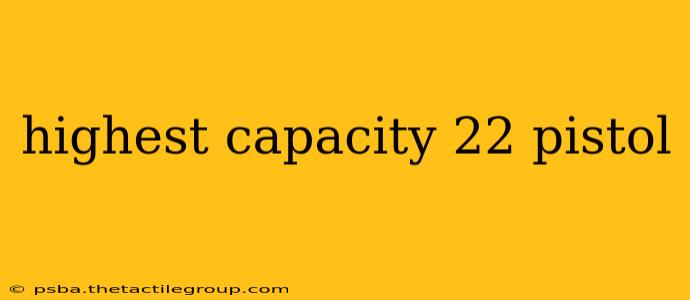 highest capacity 22 pistol