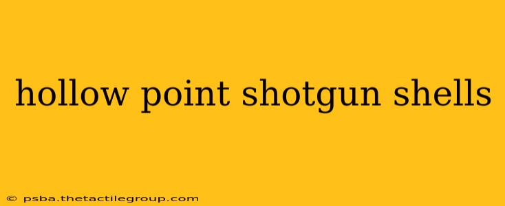 hollow point shotgun shells