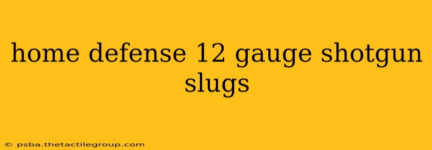 home defense 12 gauge shotgun slugs