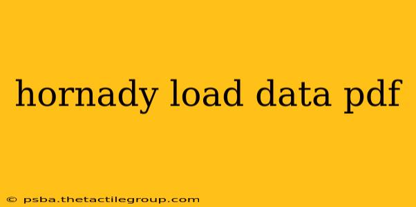 hornady load data pdf