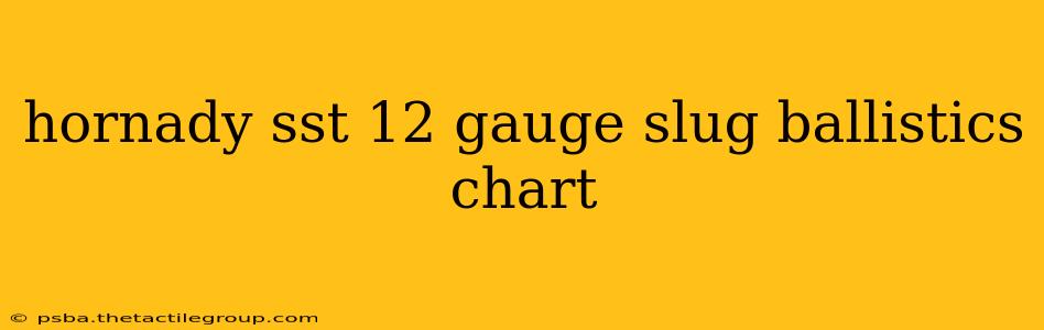 hornady sst 12 gauge slug ballistics chart