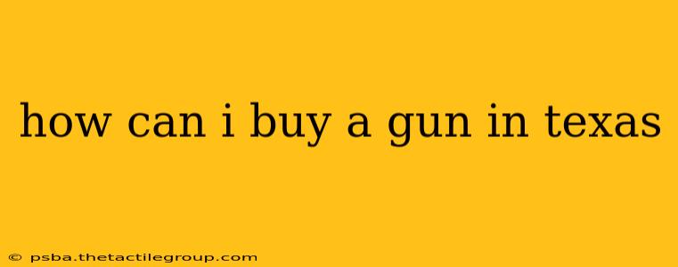 how can i buy a gun in texas