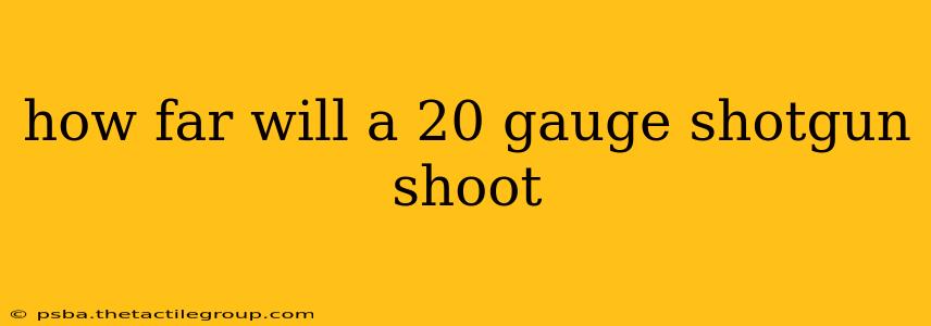 how far will a 20 gauge shotgun shoot