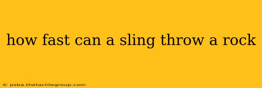 how fast can a sling throw a rock