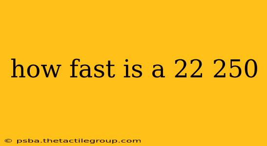 how fast is a 22 250