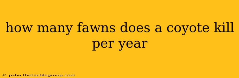 how many fawns does a coyote kill per year