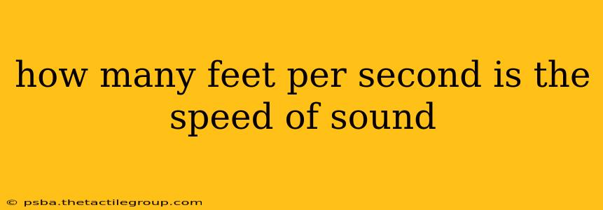 how many feet per second is the speed of sound