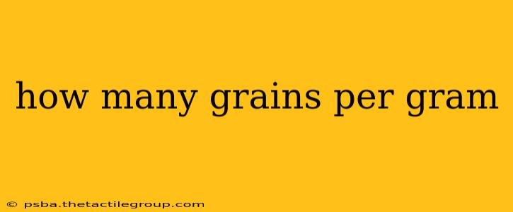 how many grains per gram