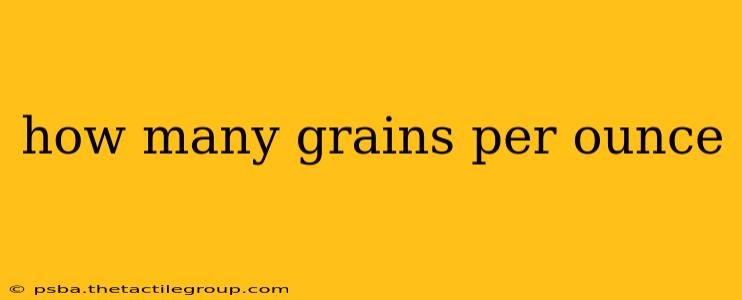 how many grains per ounce