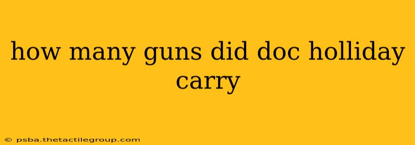 how many guns did doc holliday carry