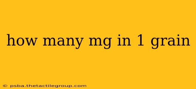 how many mg in 1 grain