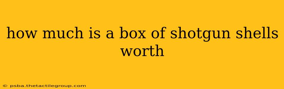 how much is a box of shotgun shells worth