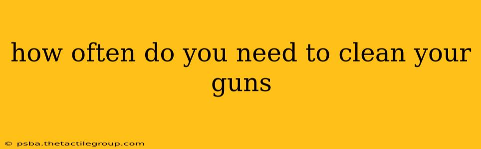 how often do you need to clean your guns