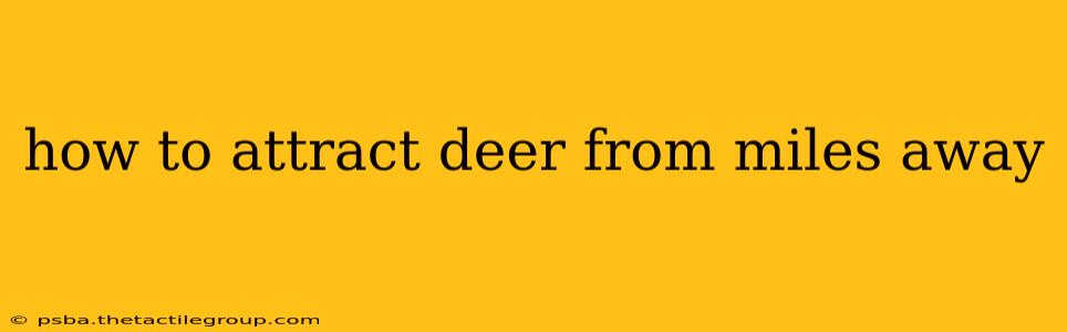 how to attract deer from miles away