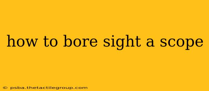 how to bore sight a scope