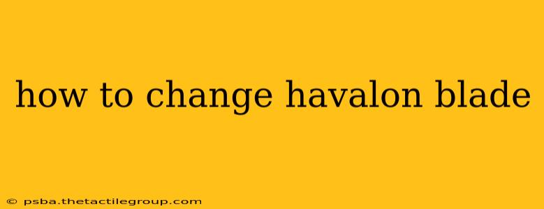 how to change havalon blade