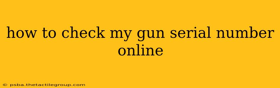 how to check my gun serial number online