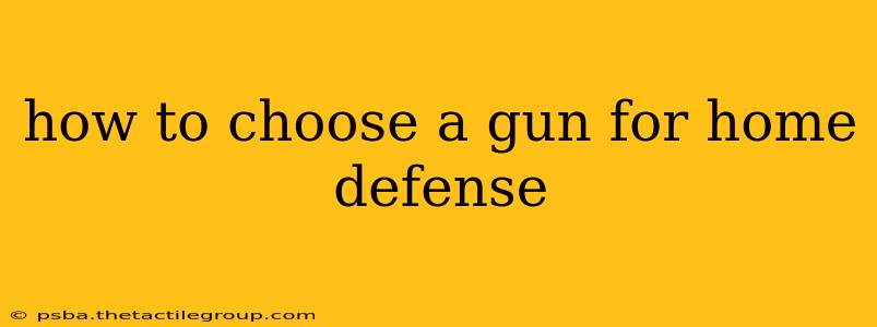 how to choose a gun for home defense