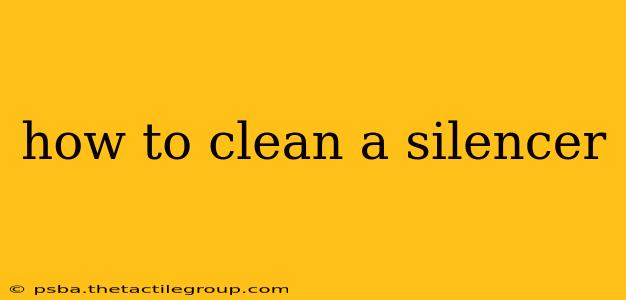 how to clean a silencer